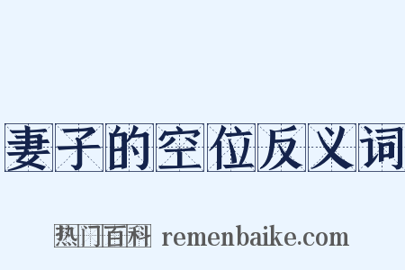 妻子的空位反义词是什么意思的图片